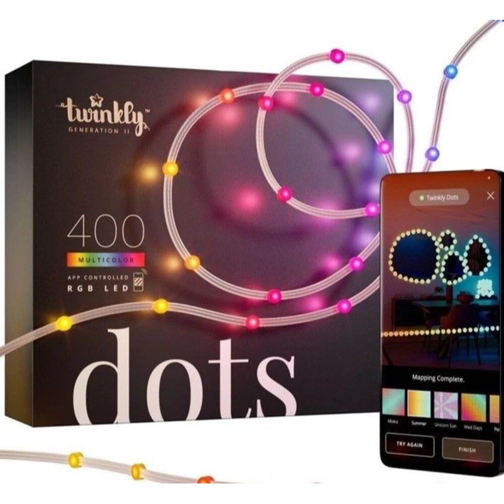 Twinkly DOTS Gen 2 App Controlled 400 LED Smart Christmas 20m String Lights